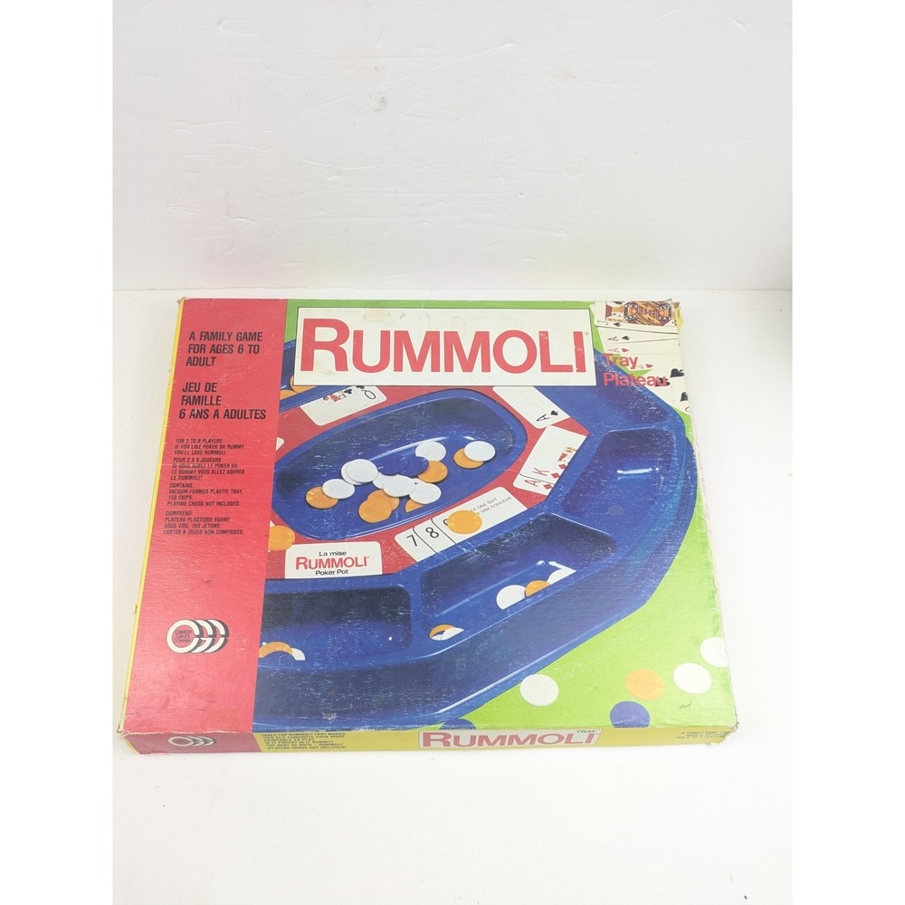 Rummoli Game Tray & Chips 1980's Canada Games Bilingual Complete